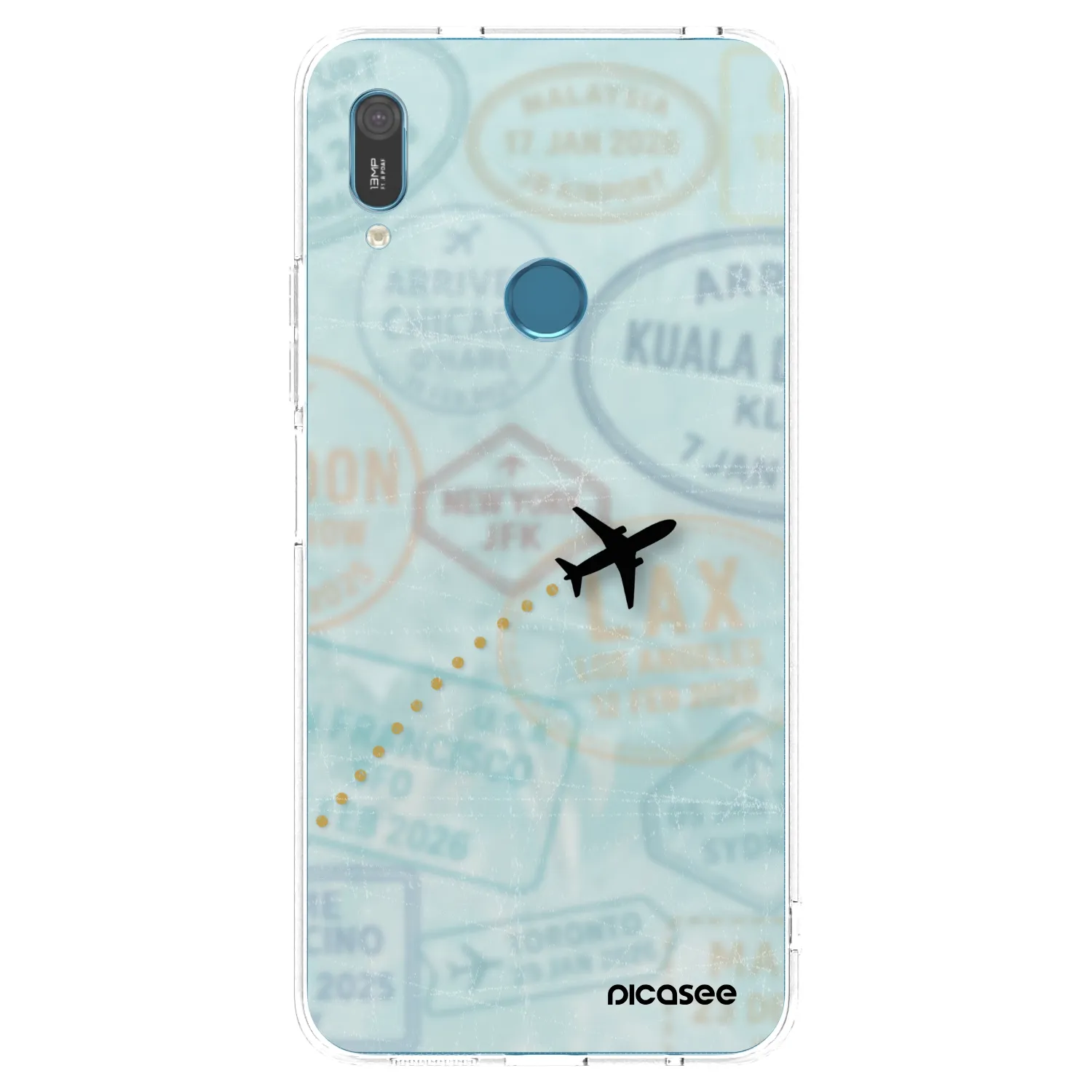 Picasee silikónový prehľadný obal pre Huawei Y6 2019 - FLIGHT PATH