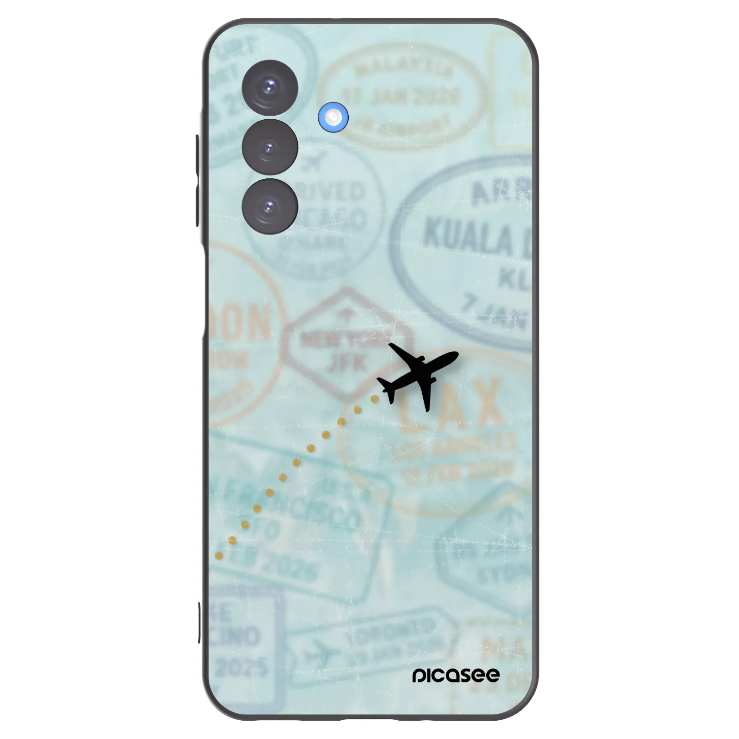 Picasee silikónový čierny obal pre Samsung Galaxy A17 5G - FLIGHT PATH
