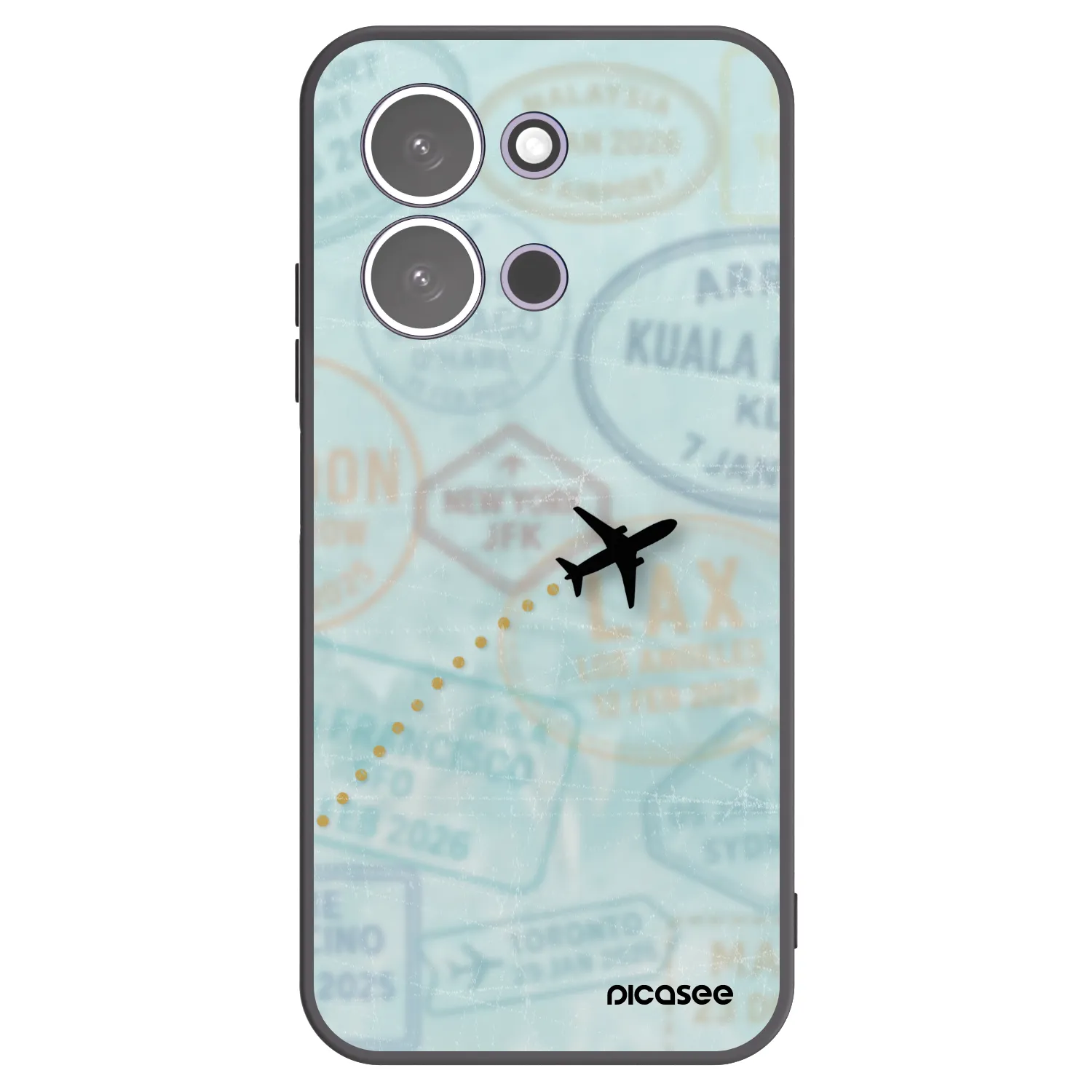 Picasee silikónový čierny obal pre Xiaomi Redmi 15C 5G - FLIGHT PATH