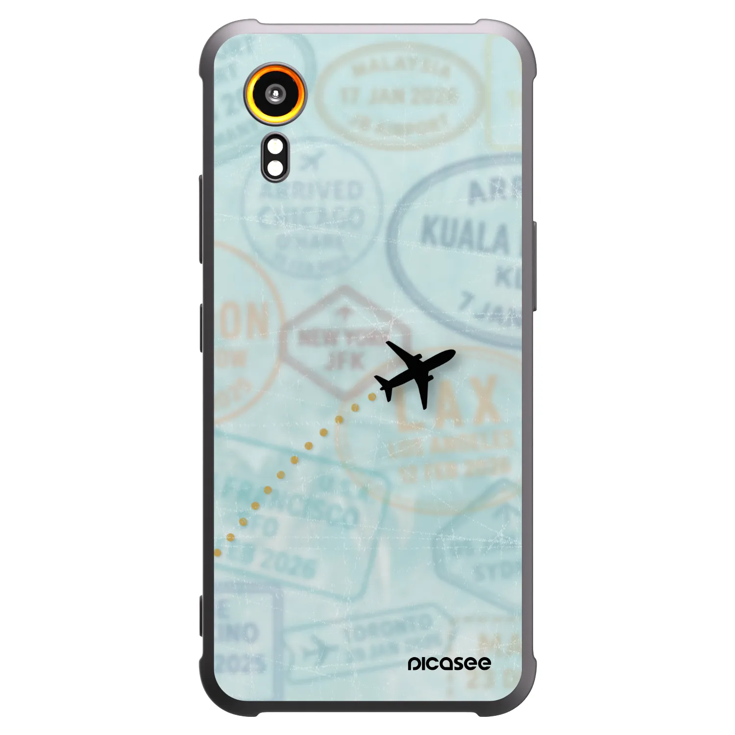 Picasee silikónový čierny obal pre Samsung Galaxy Xcover 7 - FLIGHT PATH