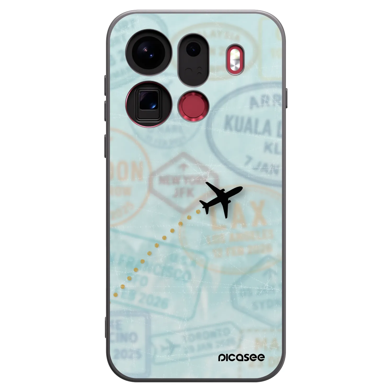 Picasee silikónový čierny obal pre OPPO Find X9 Pro - FLIGHT PATH