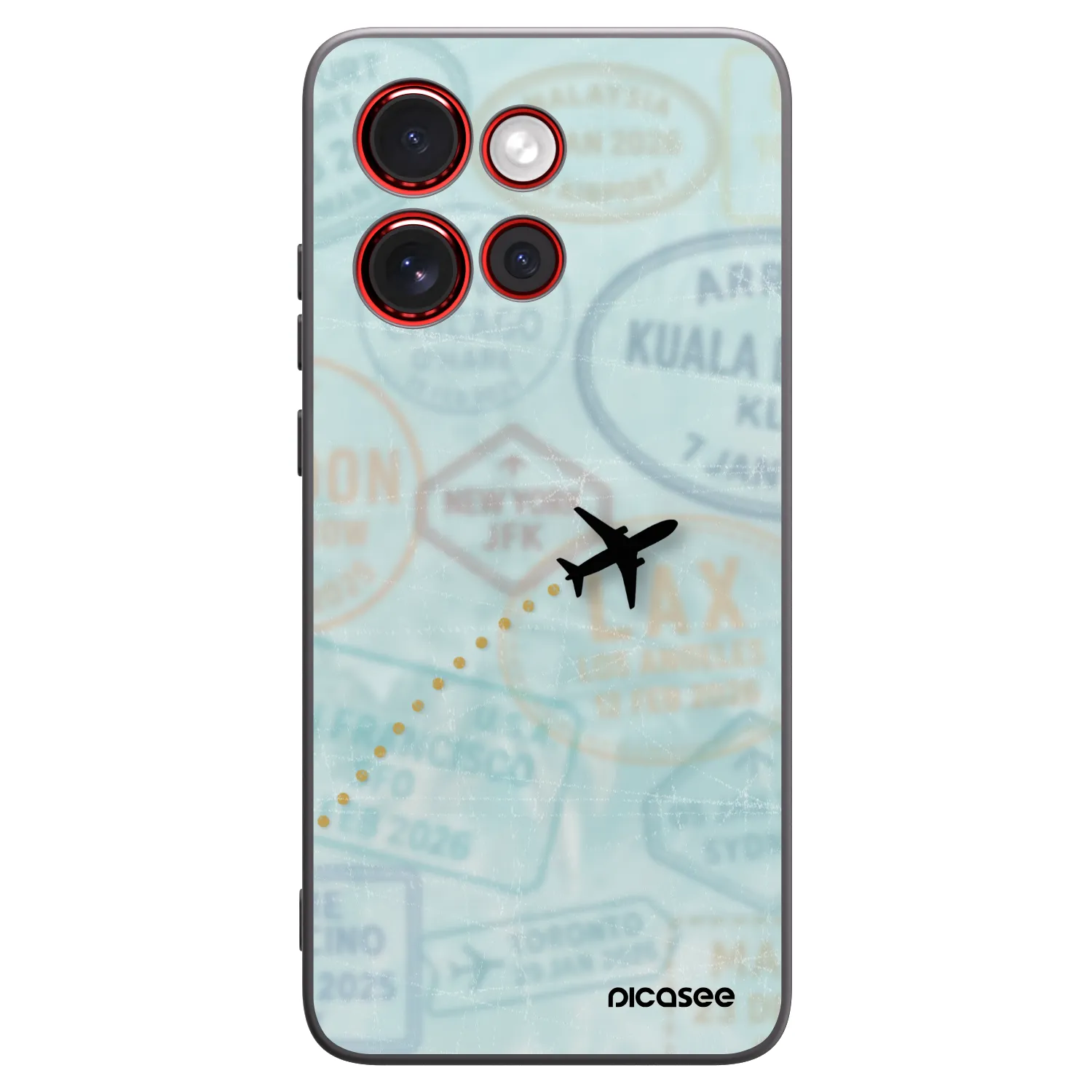 Picasee silikónový čierny obal pre Motorola Edge 60 Neo 5G - FLIGHT PATH