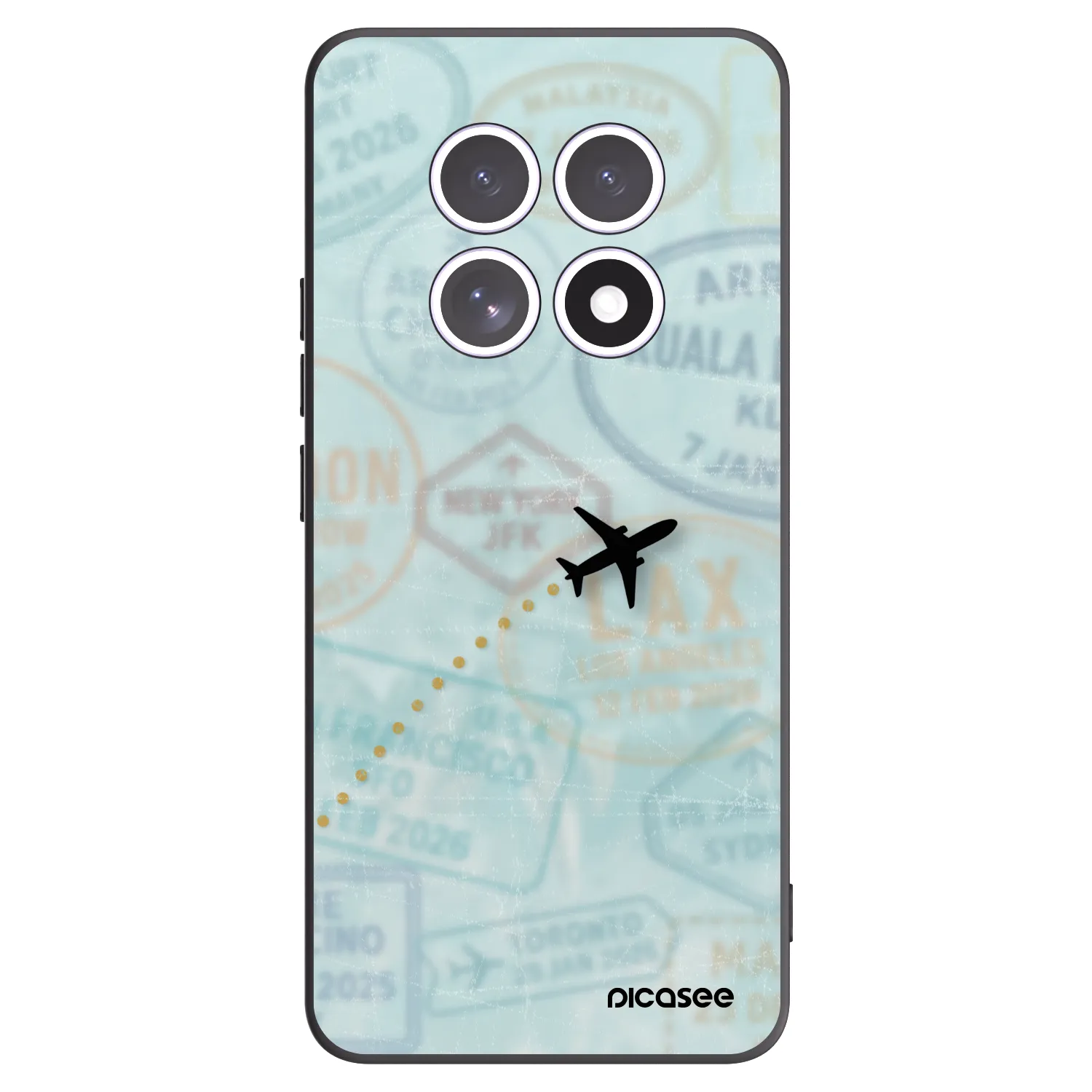Picasee silikónový čierny obal pre Xiaomi Redmi Note 15 5G - FLIGHT PATH