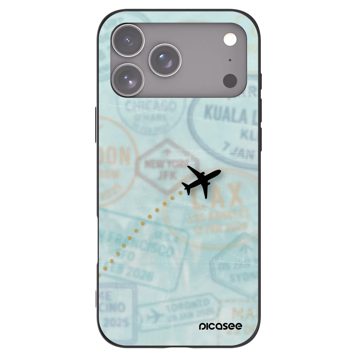 Picasee silikónový čierny obal pre Apple iPhone 18 Pro Max - FLIGHT PATH