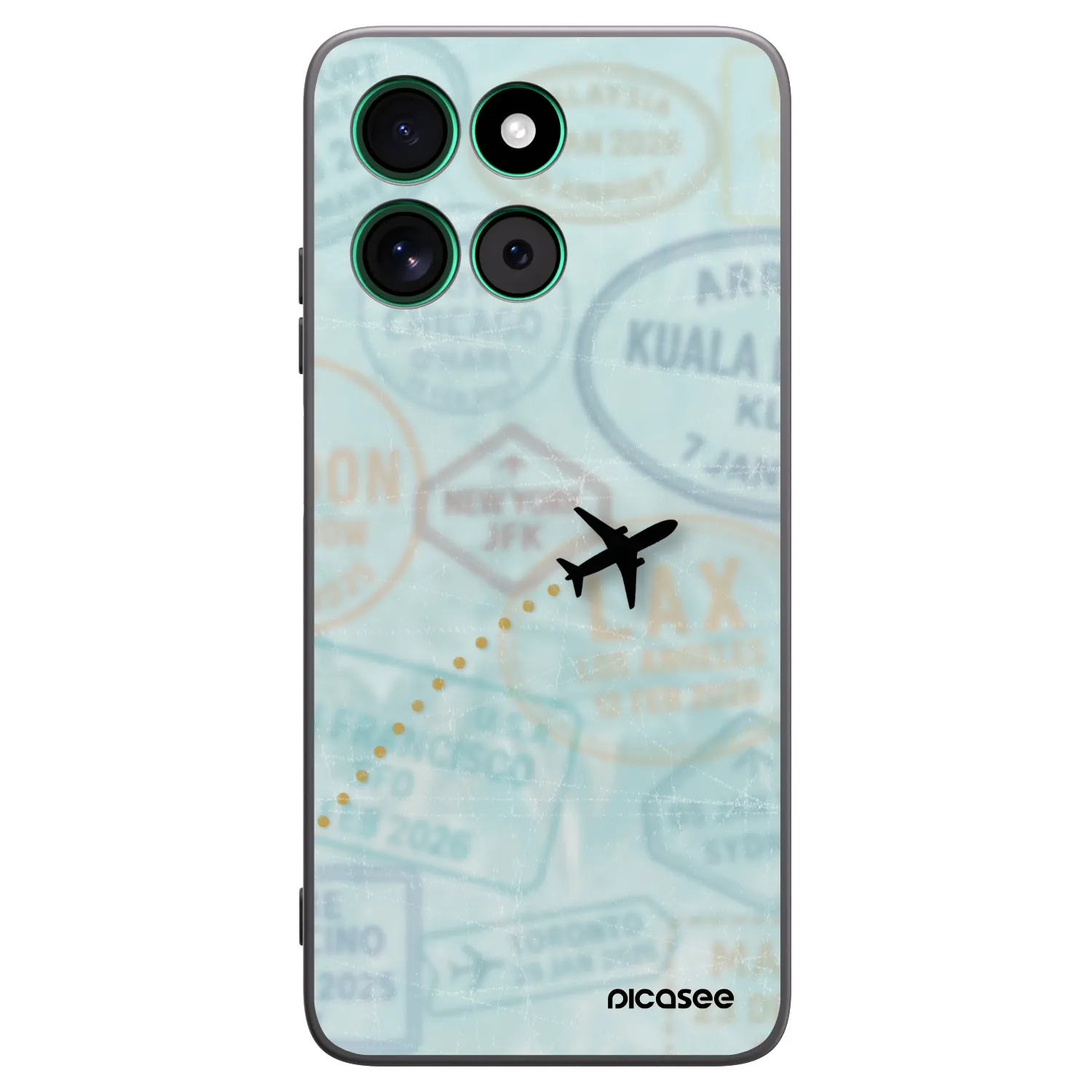 Picasee silikónový čierny obal pre Motorola Moto G57 Power - FLIGHT PATH