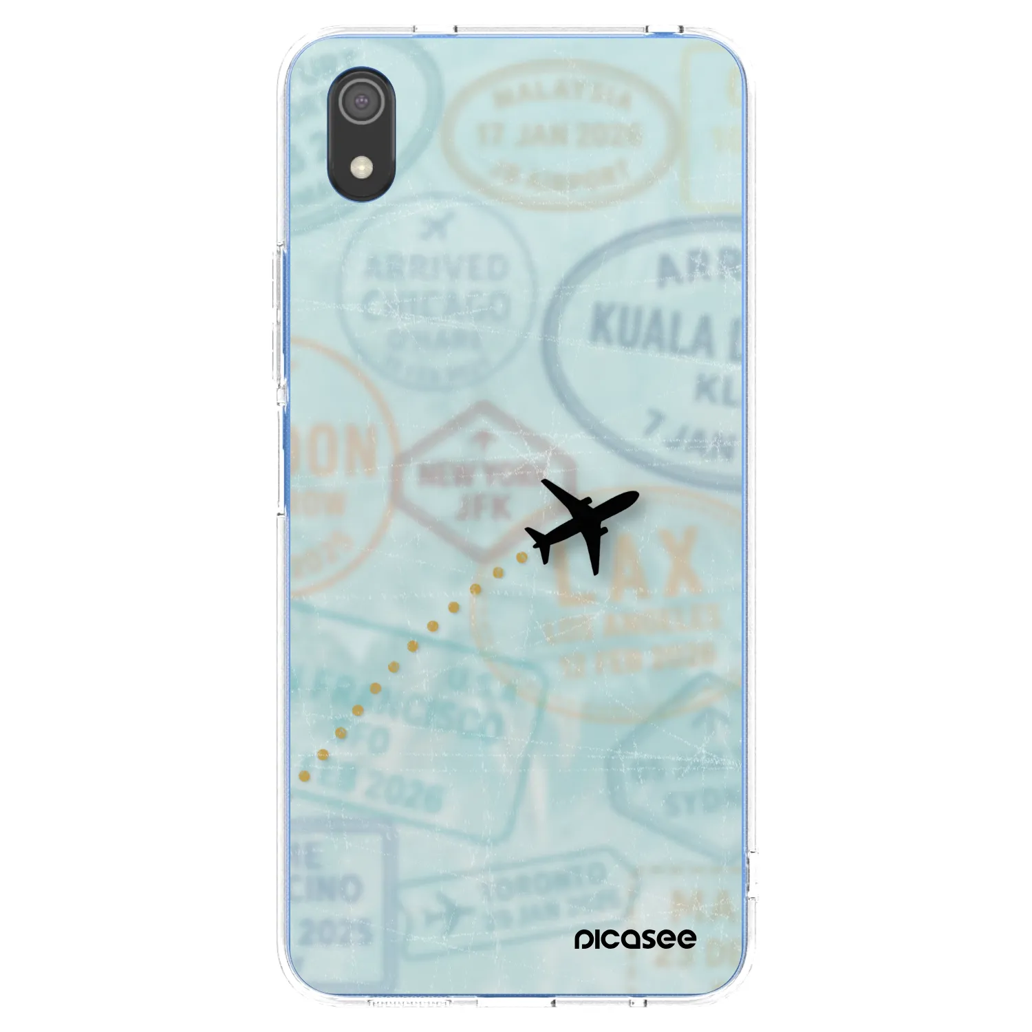 Picasee silikónový prehľadný obal pre Xiaomi Redmi 7A - FLIGHT PATH