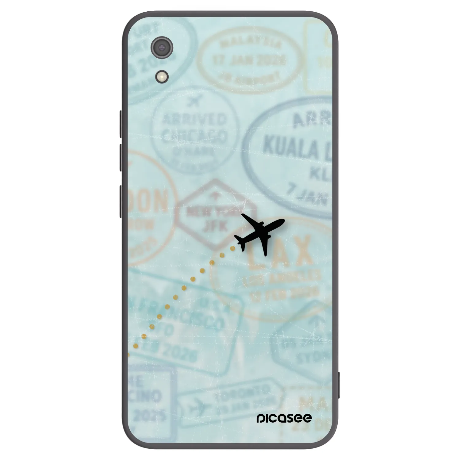 Picasee silikónový čierny obal pre Xiaomi Redmi 7A - FLIGHT PATH