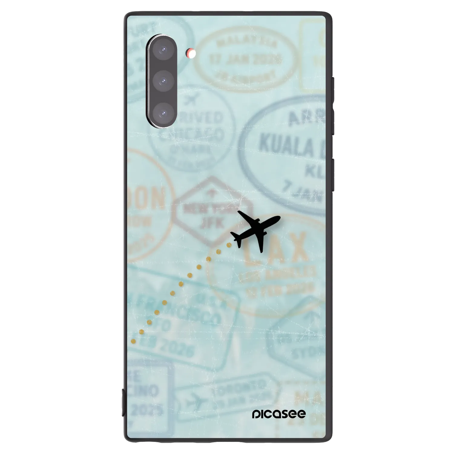 Picasee silikónový čierny obal pre Samsung Galaxy Note 10 N970F - FLIGHT PATH
