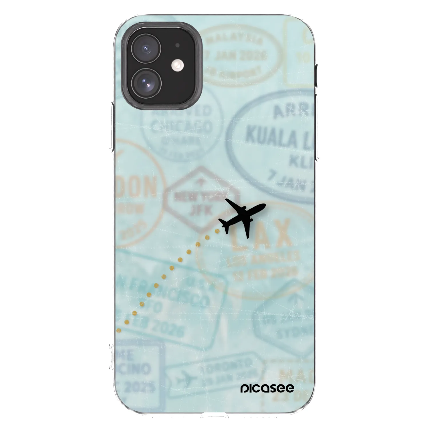 Picasee silikónový prehľadný obal pre Apple iPhone 11 - FLIGHT PATH