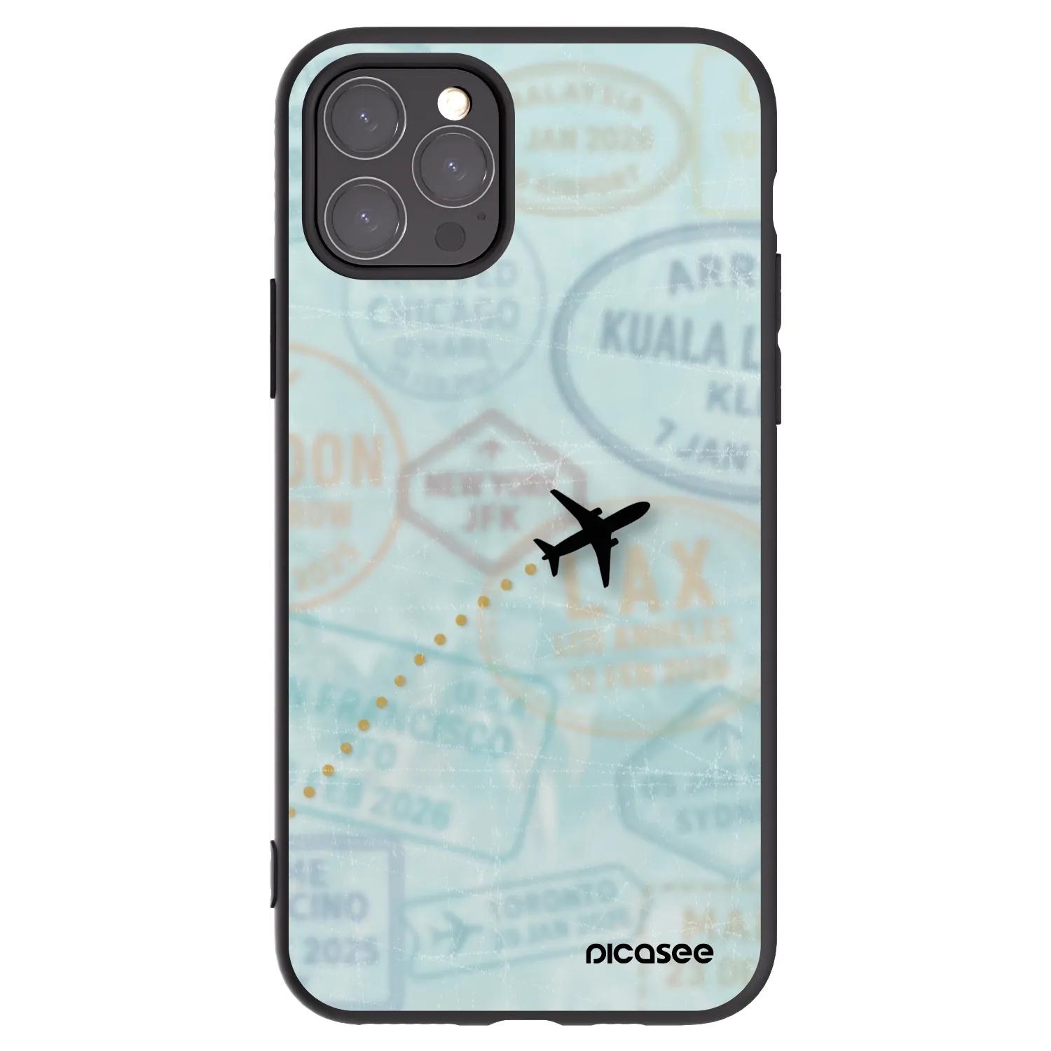 Picasee silikónový čierny obal pre Apple iPhone 11 Pro - FLIGHT PATH