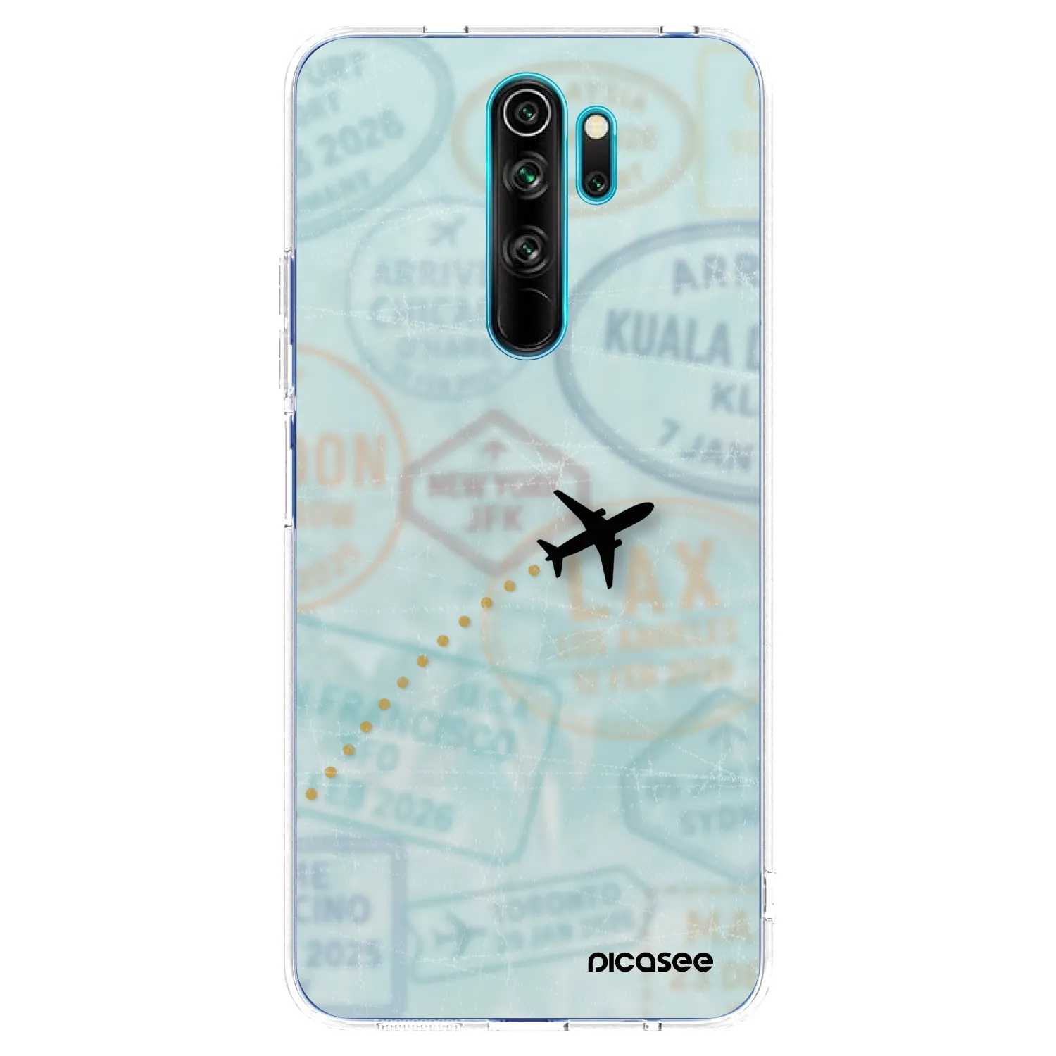Picasee silikónový prehľadný obal pre Xiaomi Redmi Note 8 Pro - FLIGHT PATH
