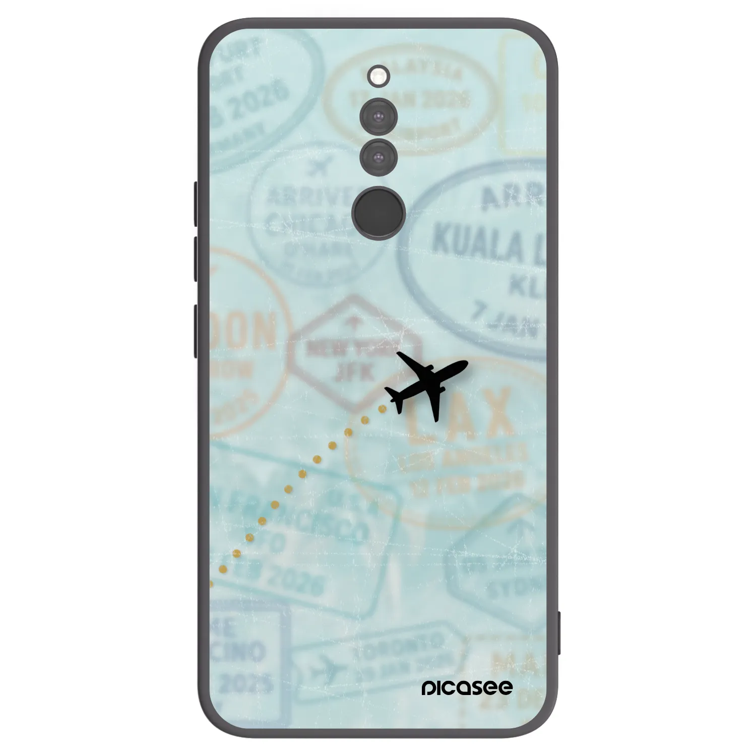 Picasee silikónový čierny obal pre Xiaomi Redmi 8 - FLIGHT PATH