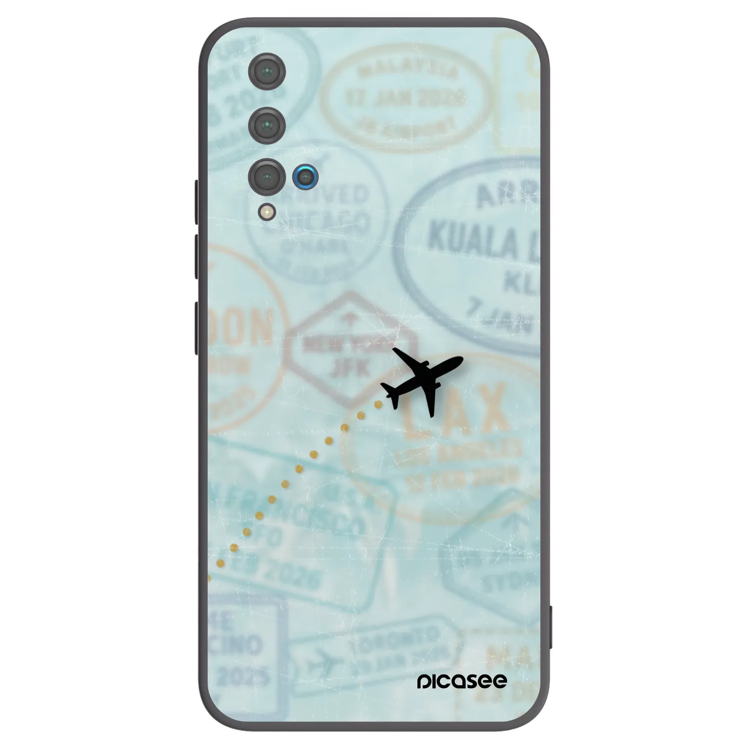 Picasee silikónový čierny obal pre Huawei Nova 5T - FLIGHT PATH