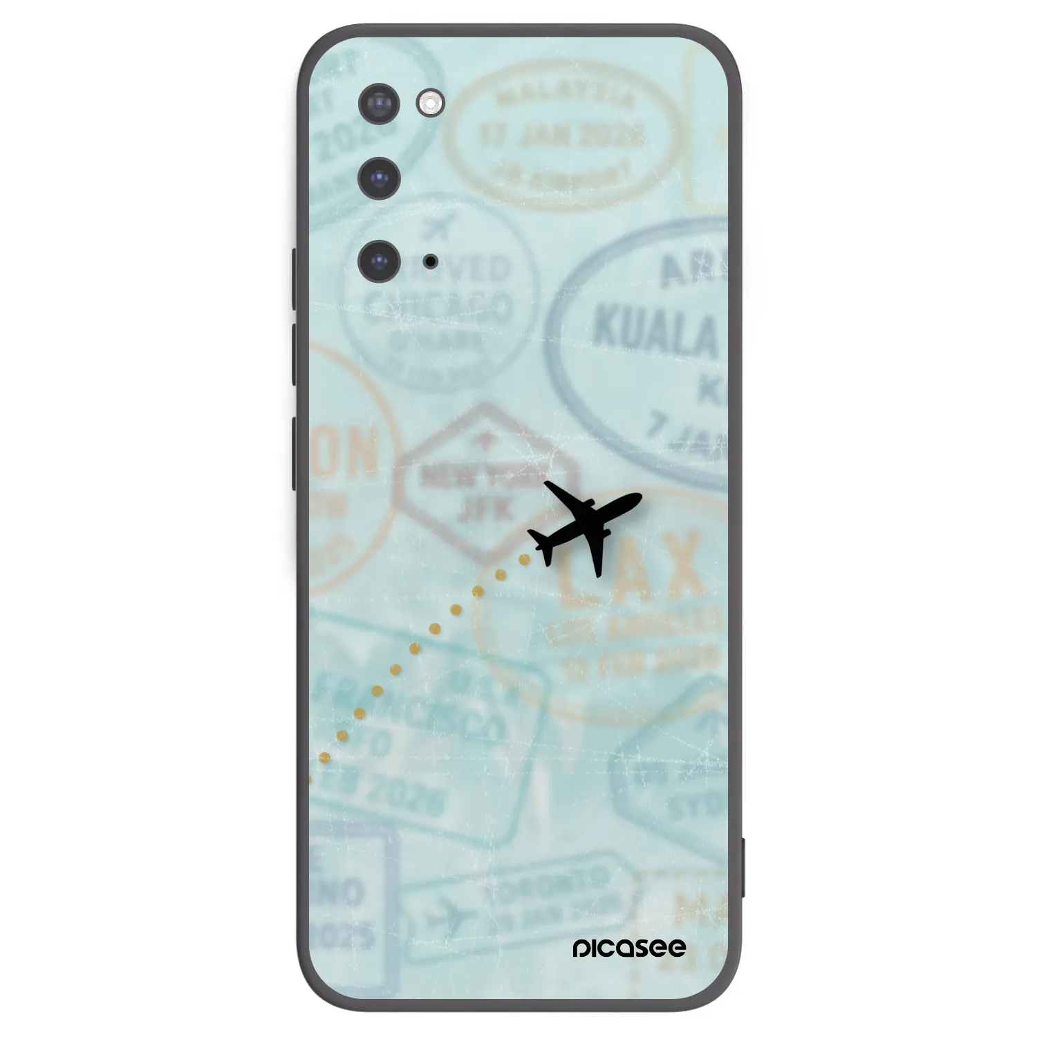 Picasee silikónový čierny obal pre Samsung Galaxy S20 G980F - FLIGHT PATH