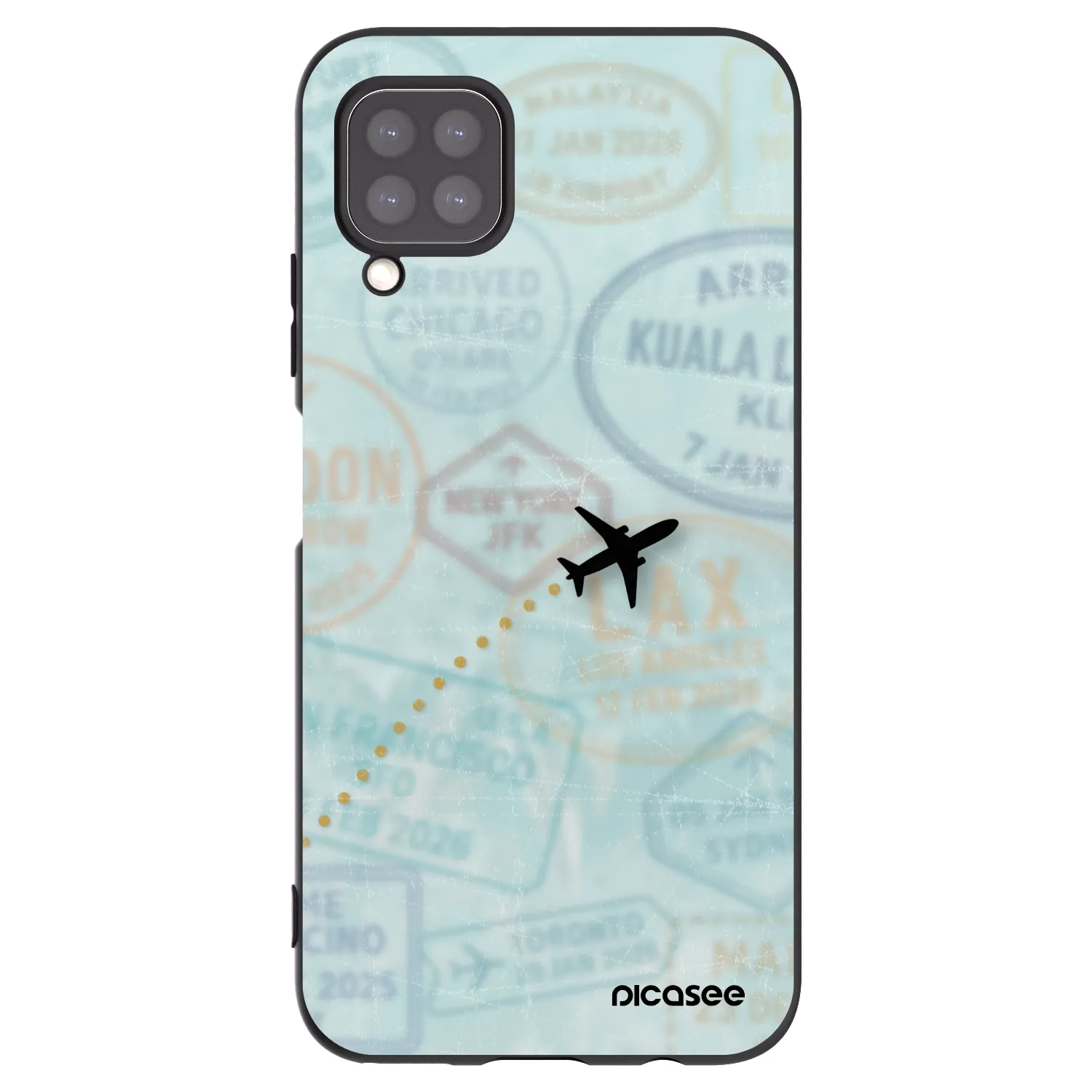 Picasee silikónový čierny obal pre Huawei P40 Lite - FLIGHT PATH