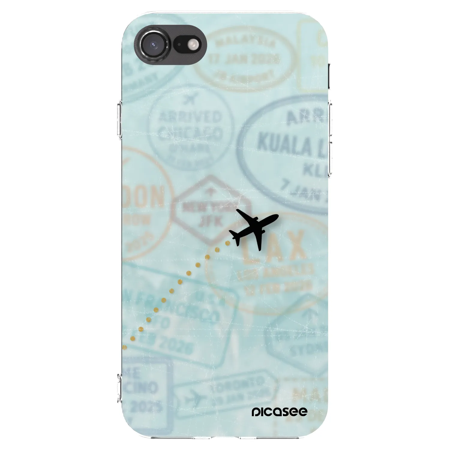 Picasee silikónový prehľadný obal pre Apple iPhone SE 2020 - FLIGHT PATH