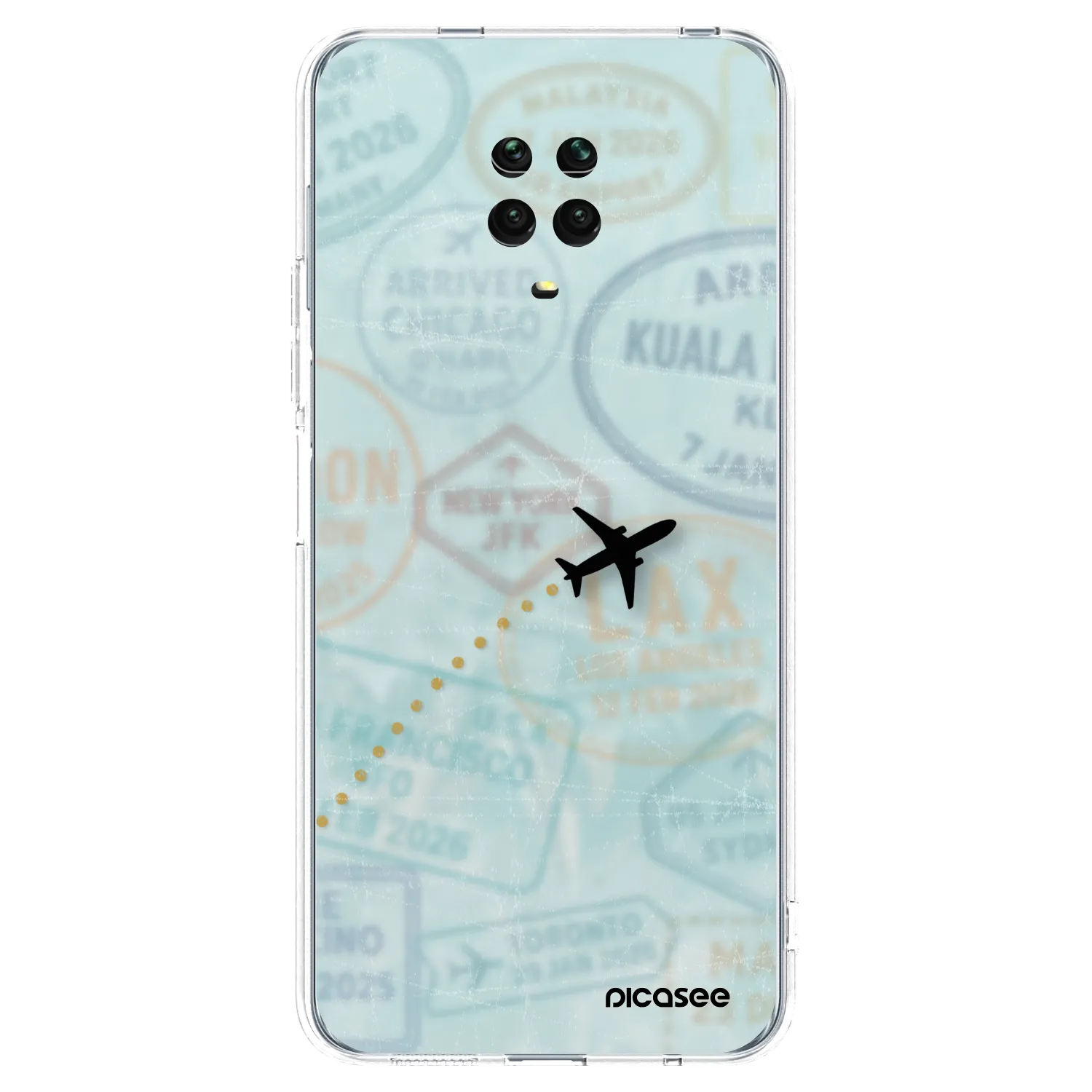 Picasee silikónový prehľadný obal pre Xiaomi Redmi Note 9 Pro - FLIGHT PATH