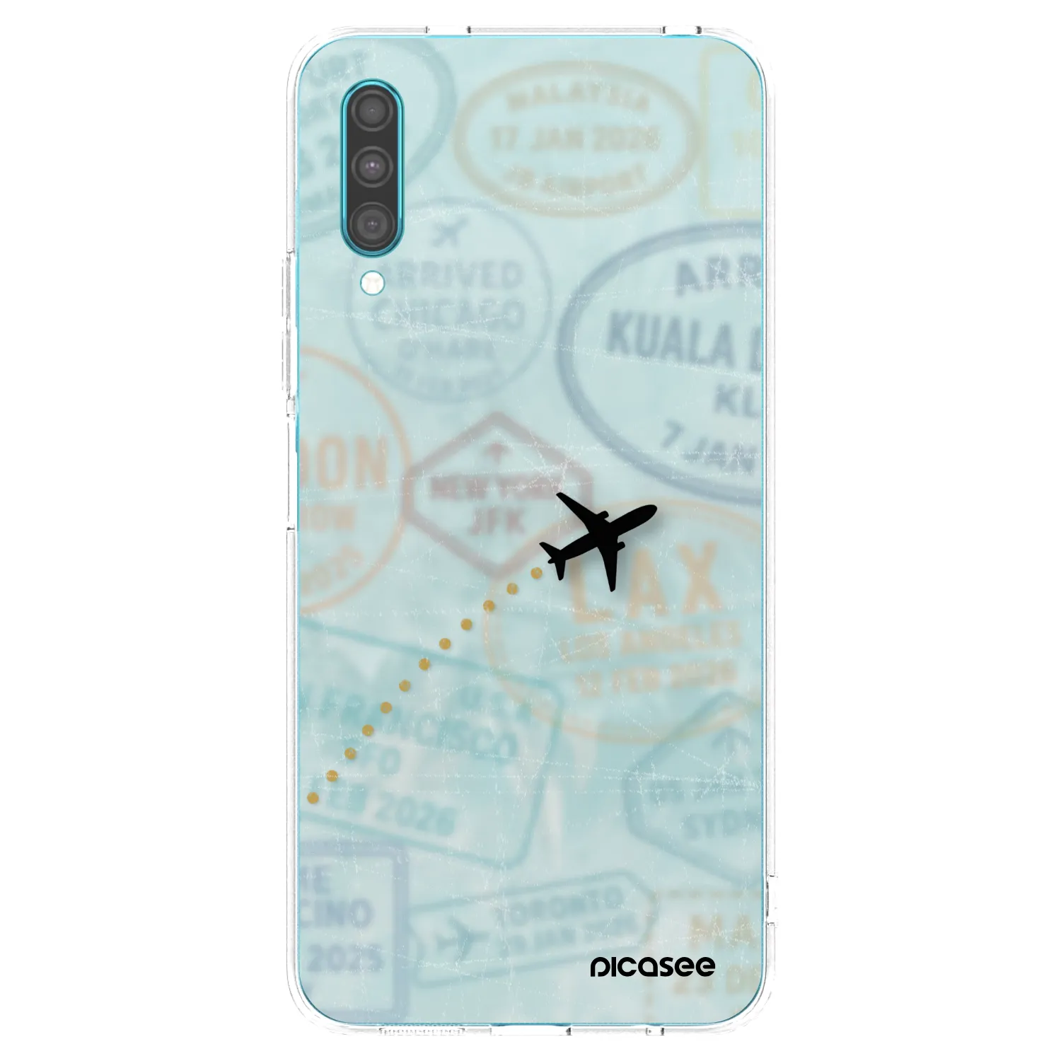Picasee silikónový prehľadný obal pre Samsung Galaxy A30s A307F - FLIGHT PATH