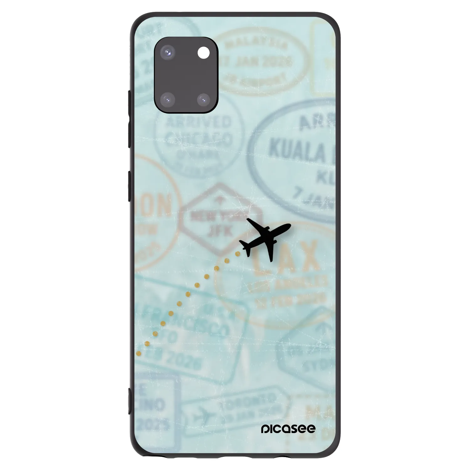 Picasee silikónový čierny obal pre Samsung Galaxy Note 10 Lite N770F - FLIGHT PATH
