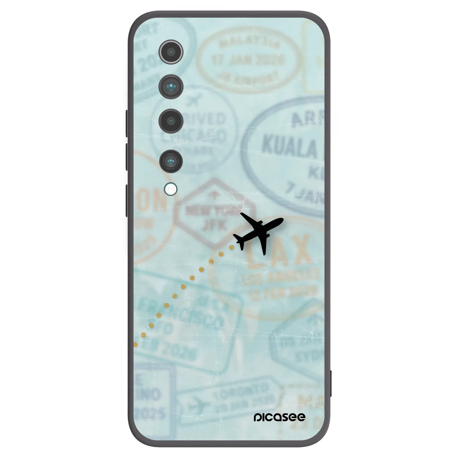 Picasee silikónový čierny obal pre Xiaomi Mi 10 - FLIGHT PATH