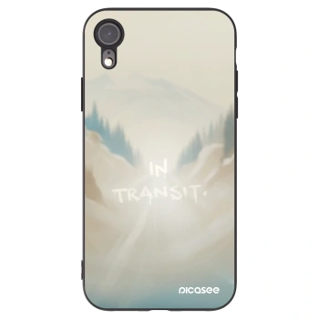 Picasee silikónový čierny obal pre Apple iPhone XR - IN TRANSIT