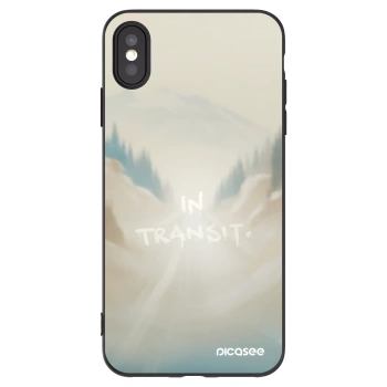 Picasee silikónový čierny obal pre Apple iPhone XS Max - IN TRANSIT