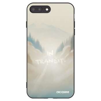 Picasee silikónový čierny obal pre Apple iPhone 8 Plus - IN TRANSIT