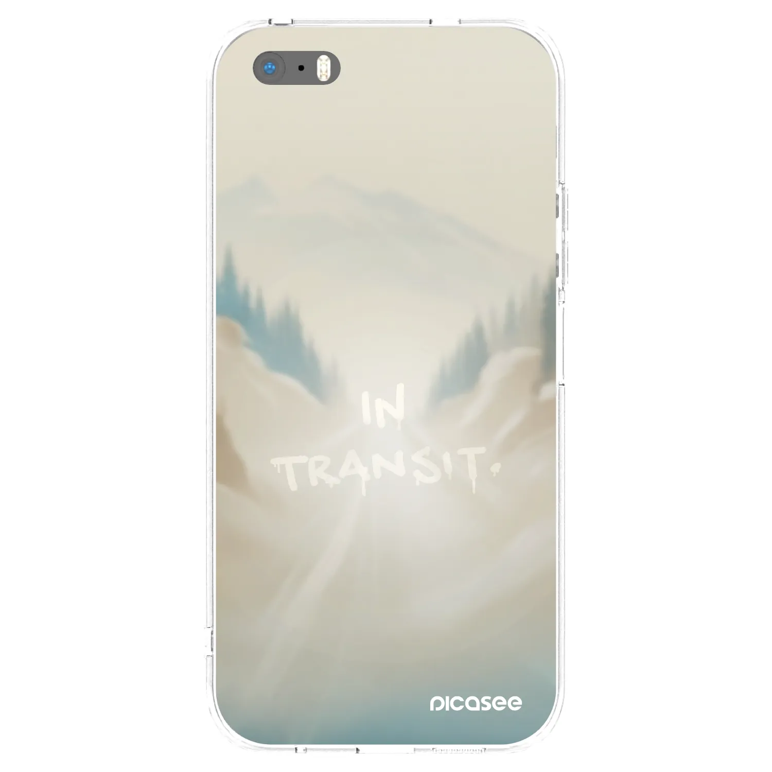 Picasee silikónový prehľadný obal pre Apple iPhone 5/5S/SE - IN TRANSIT