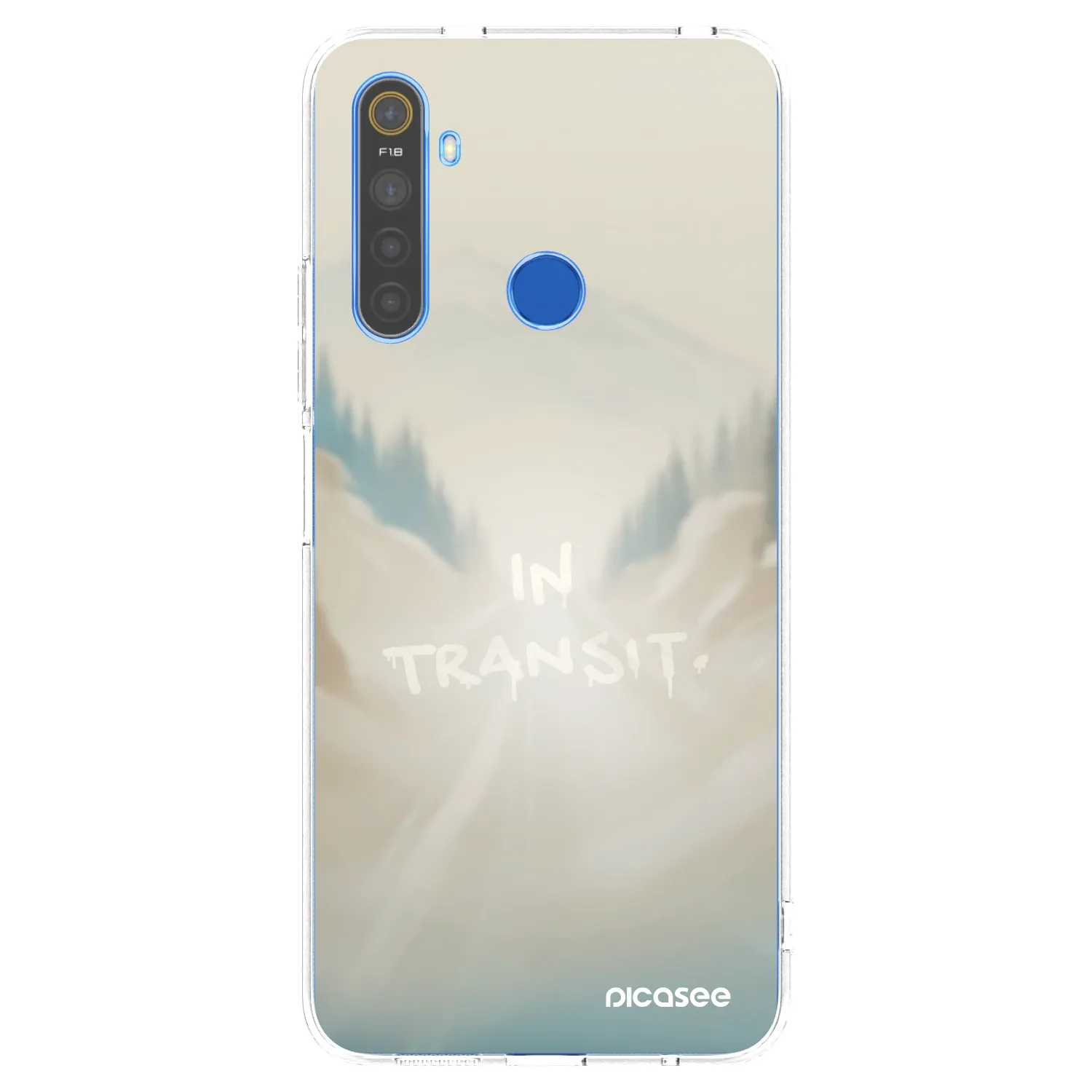 Picasee silikónový prehľadný obal pre Realme 5 - IN TRANSIT
