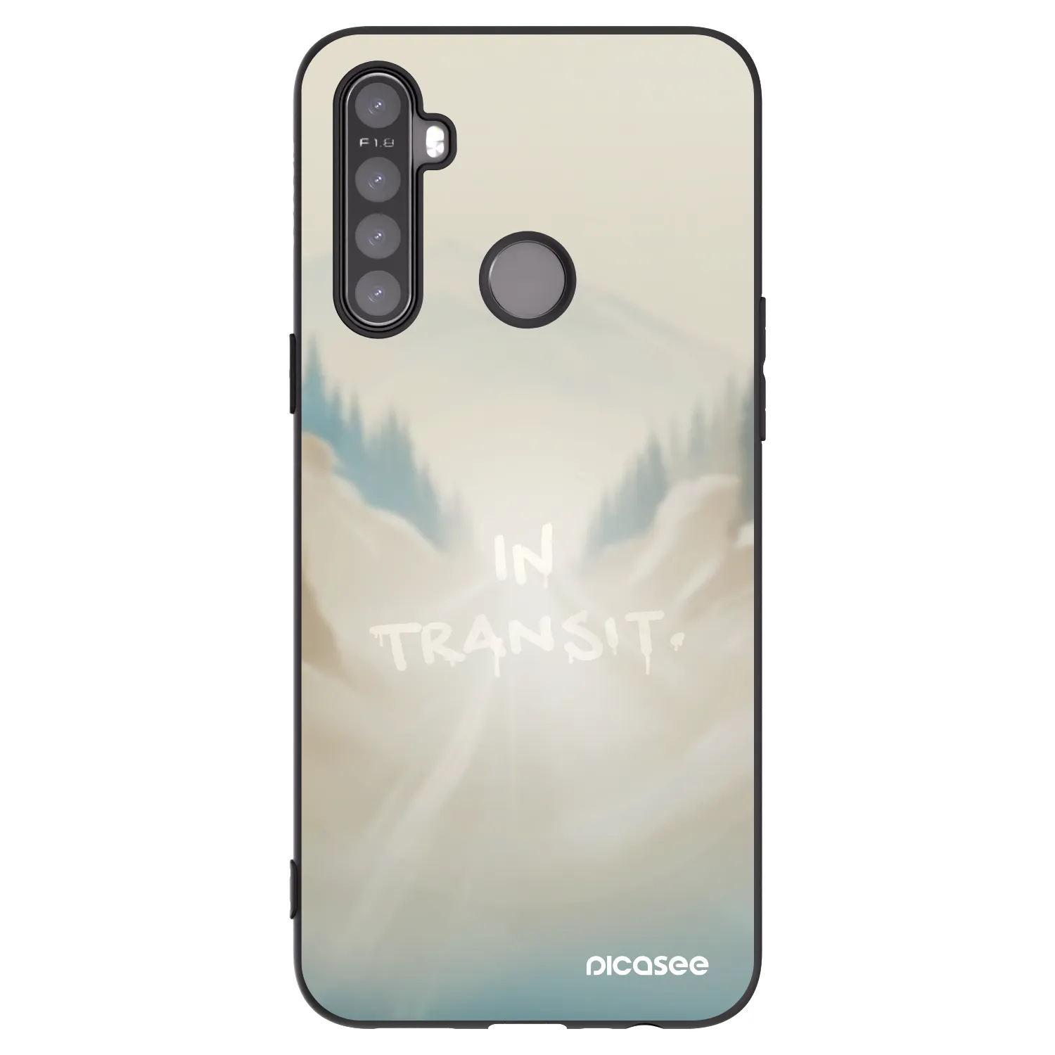 Picasee silikónový čierny obal pre Realme 5 - IN TRANSIT