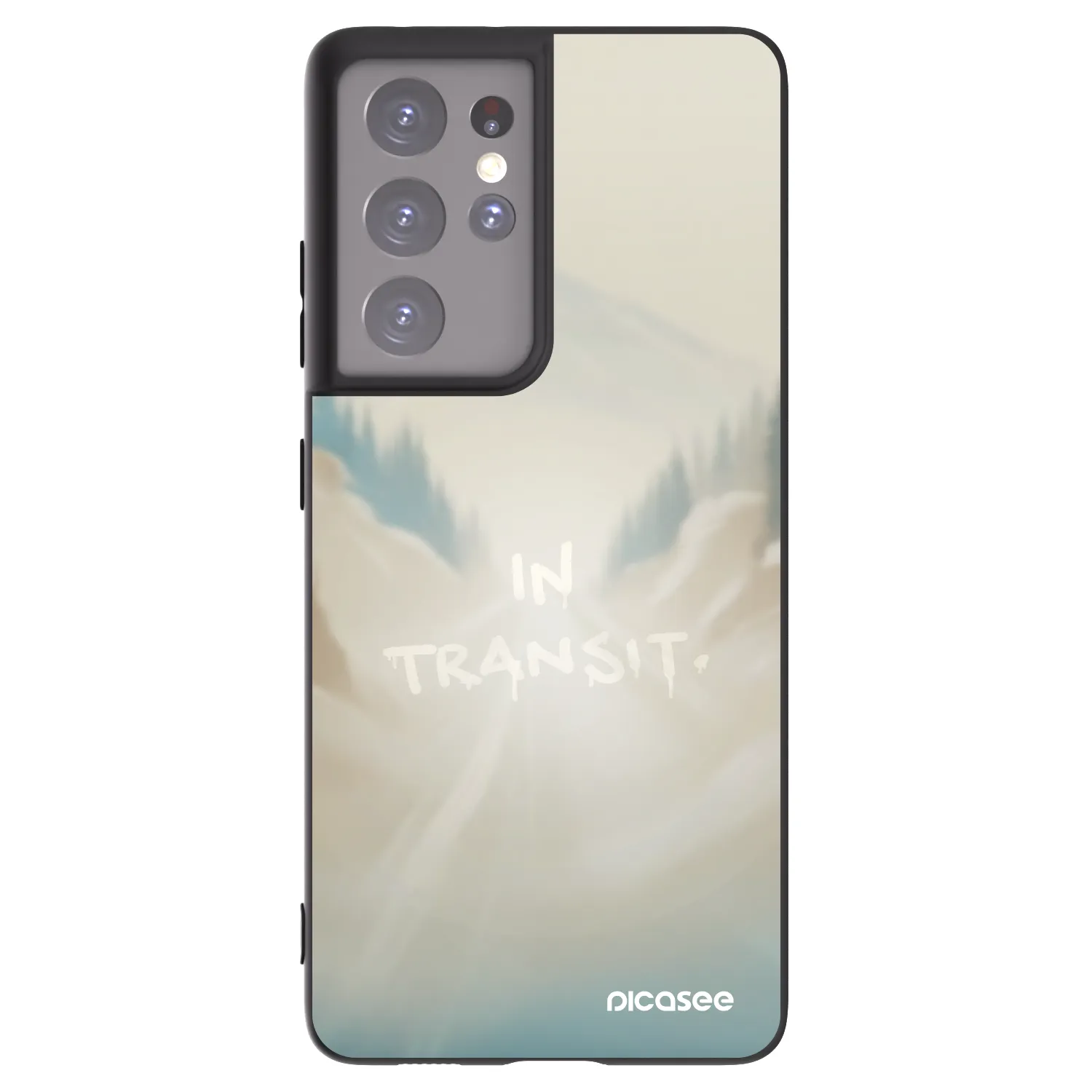 Picasee silikónový čierny obal pre Samsung Galaxy S21 Ultra 5G G998B - IN TRANSIT