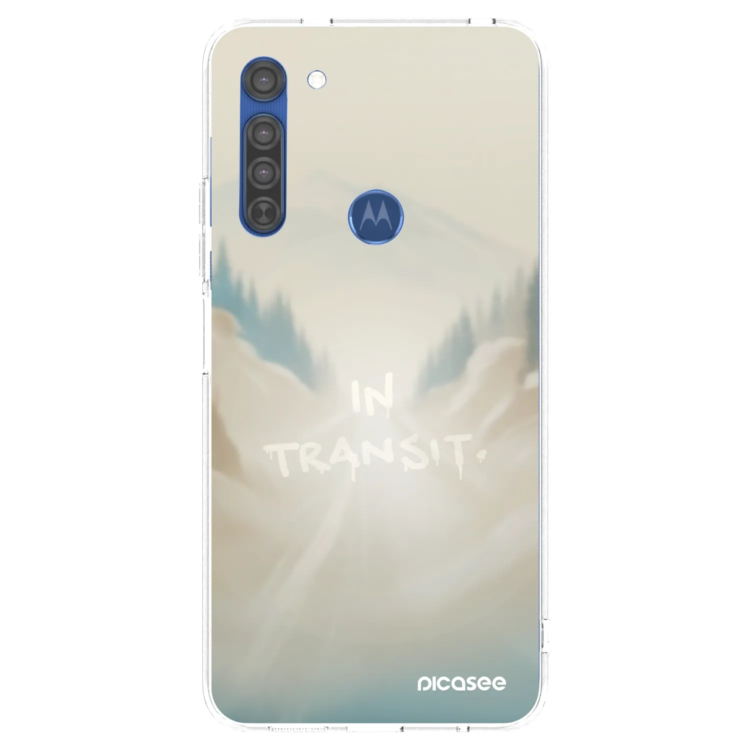 Picasee silikónový prehľadný obal pre Motorola Moto G8 - IN TRANSIT