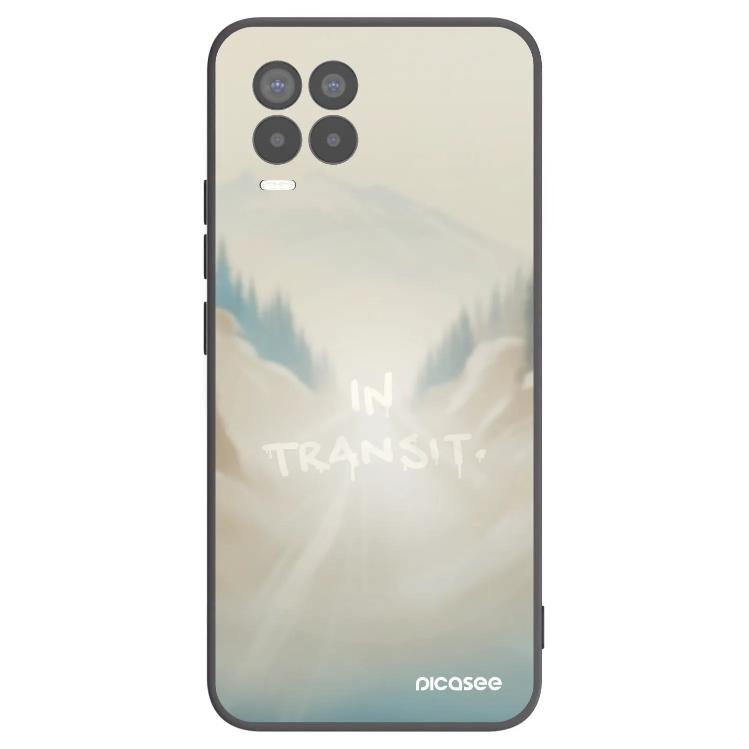 Picasee silikónový čierny obal pre Realme 8 4G - IN TRANSIT