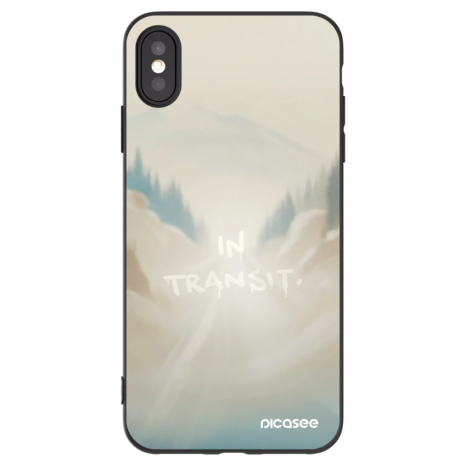 Picasee silikónový čierny obal pre Apple iPhone XS Max - IN TRANSIT