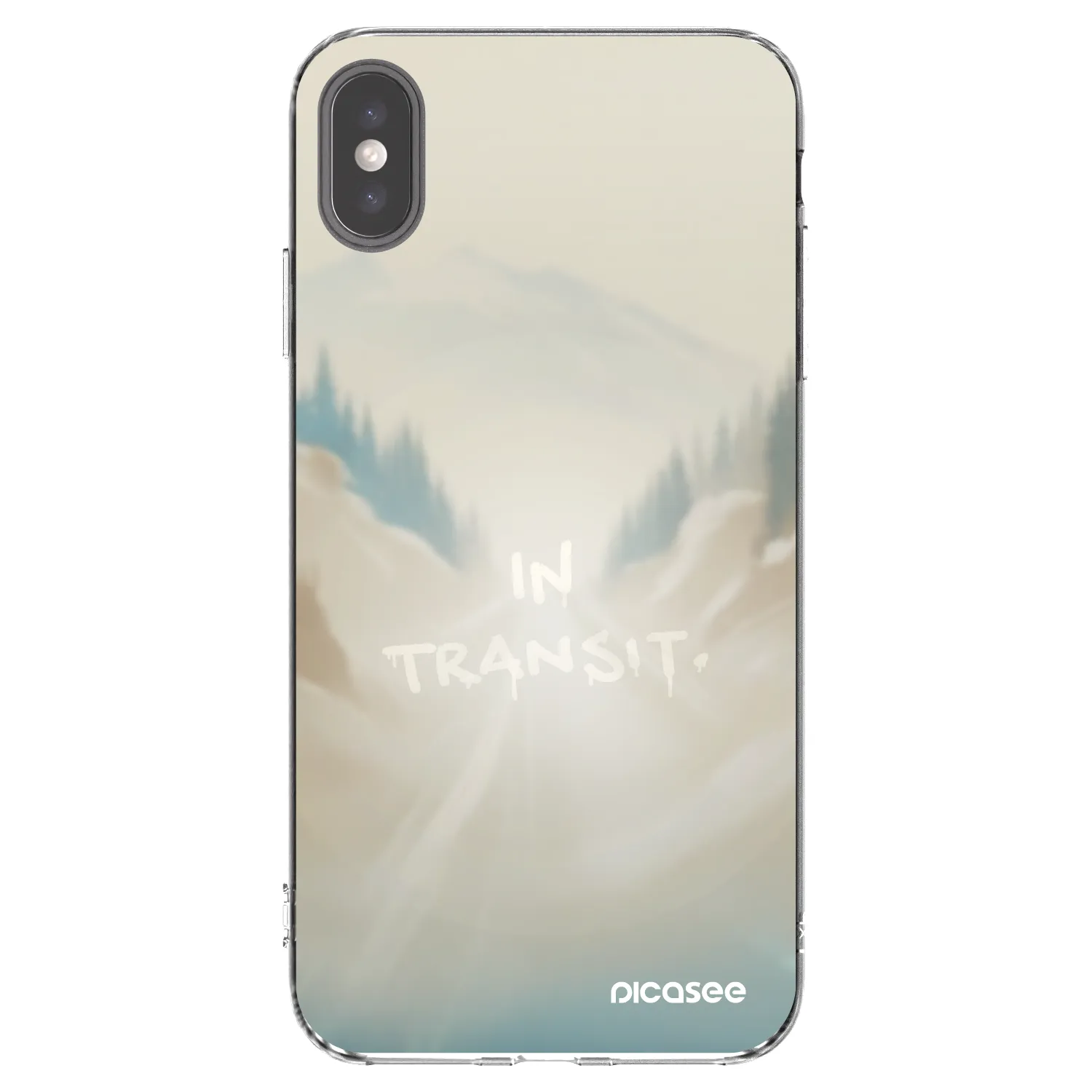 Picasee silikónový prehľadný obal pre Apple iPhone XS Max - IN TRANSIT