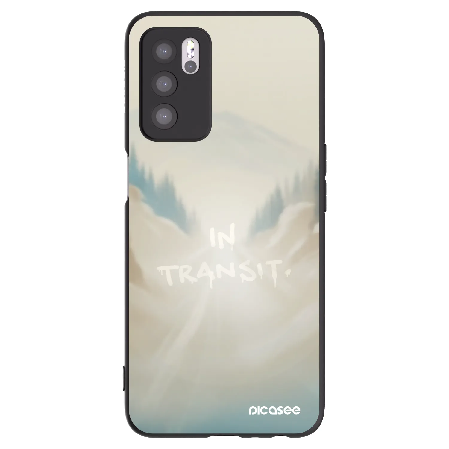 Picasee silikónový čierny obal pre OPPO A16s - IN TRANSIT