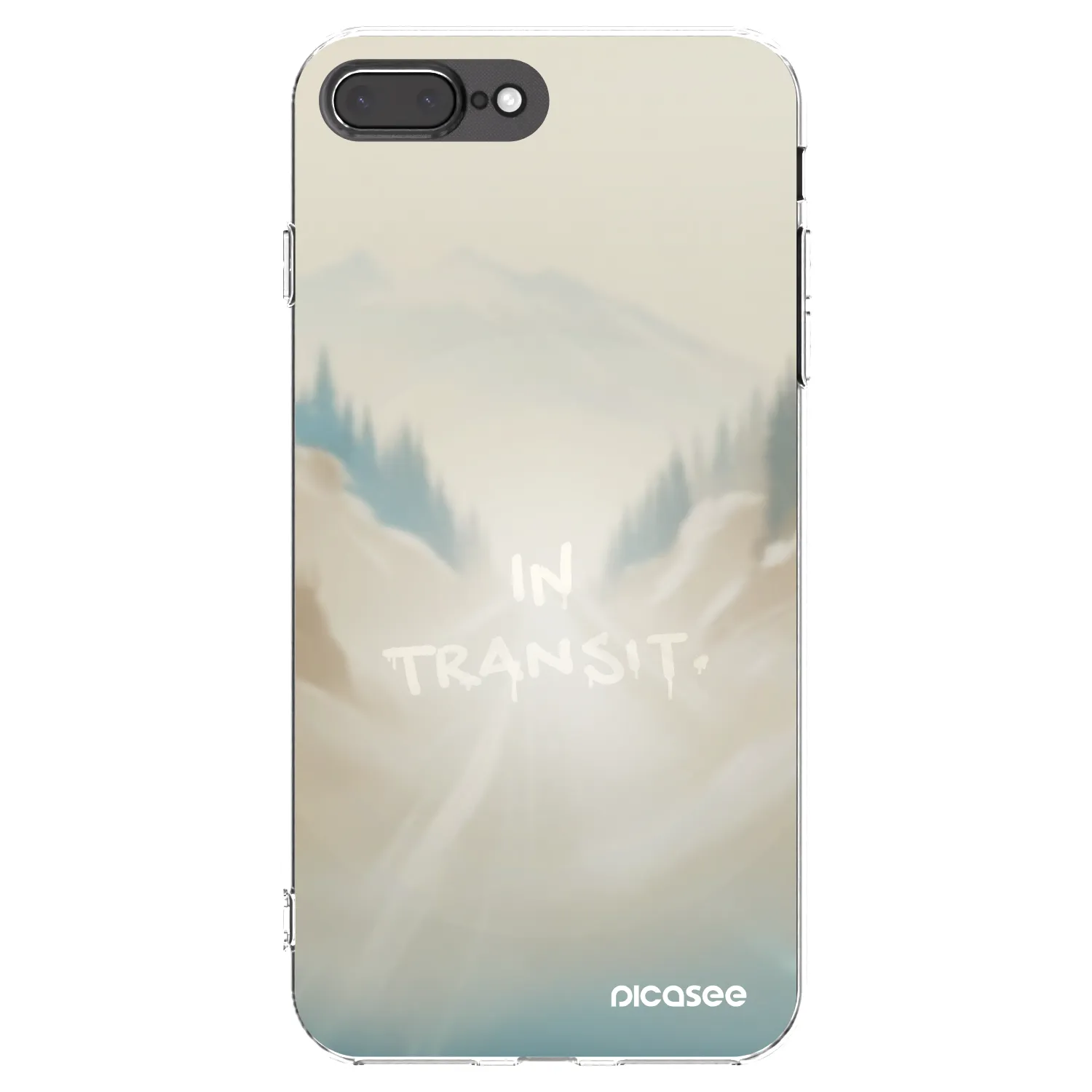 Picasee silikónový prehľadný obal pre Apple iPhone 8 Plus - IN TRANSIT