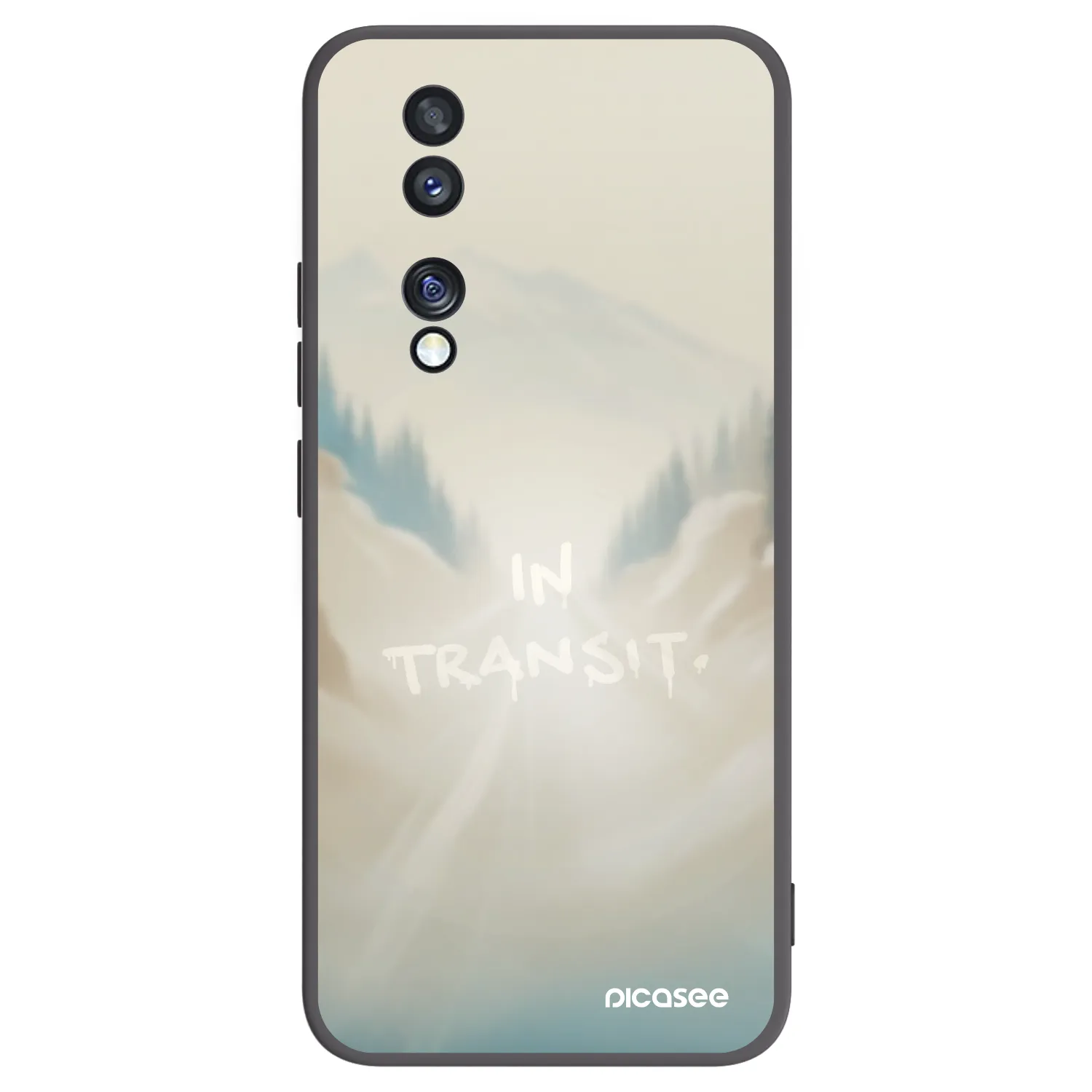 Picasee silikónový čierny obal pre Honor 70 - IN TRANSIT