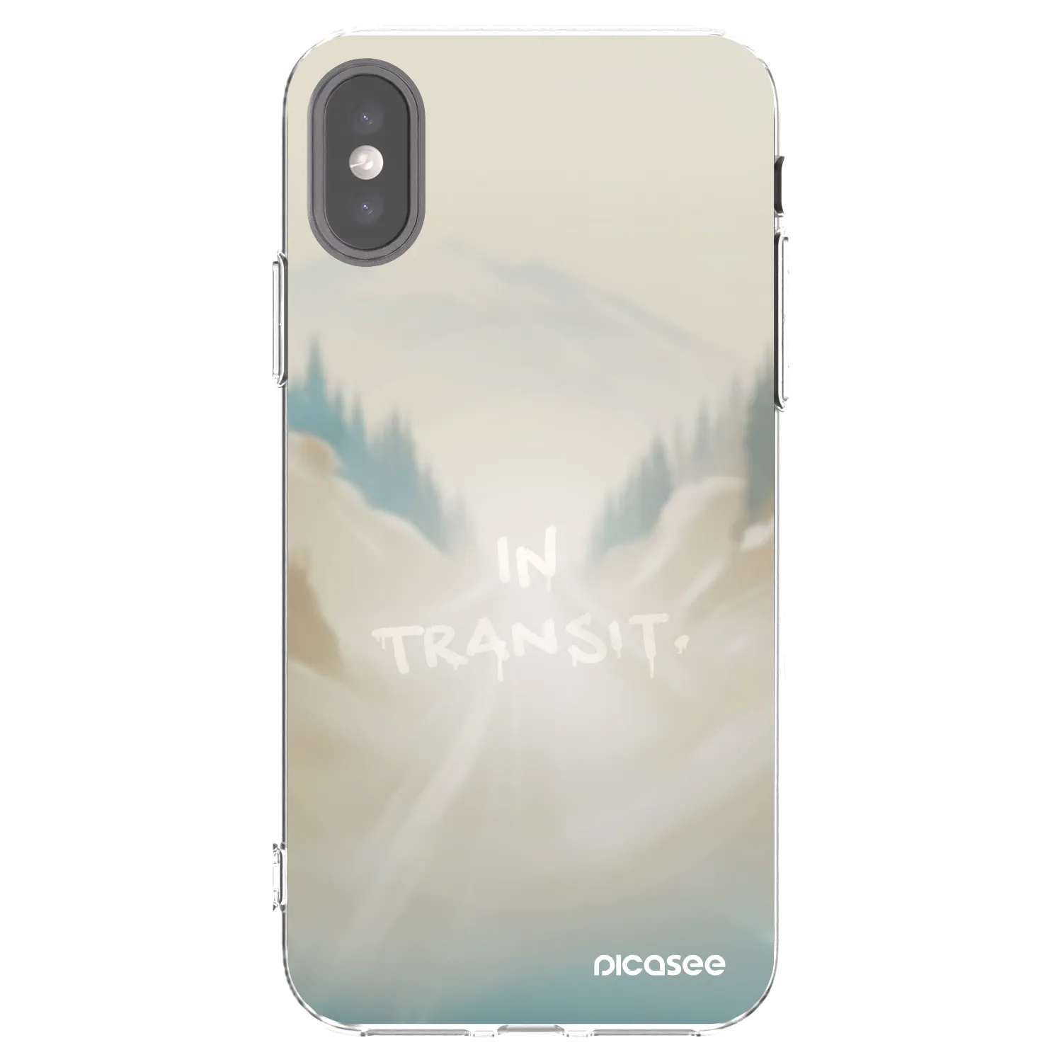 Silikónový prehľadný obal pre Apple iPhone X/XS - IN TRANSIT