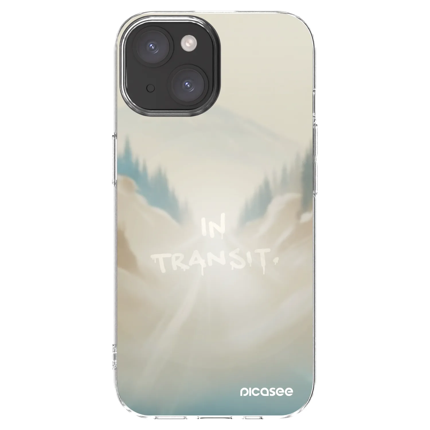 Silikónový prehľadný obal pre Apple iPhone 15 - IN TRANSIT