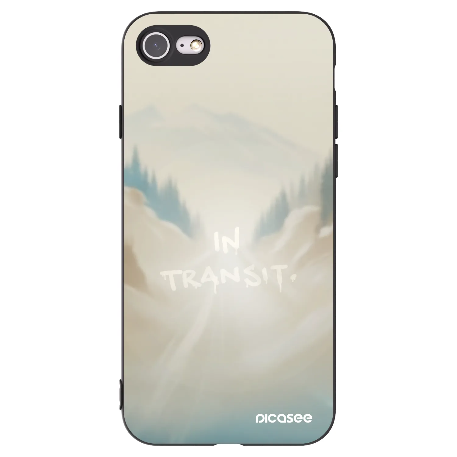 Picasee silikónový čierny obal pre Apple iPhone 7 - IN TRANSIT