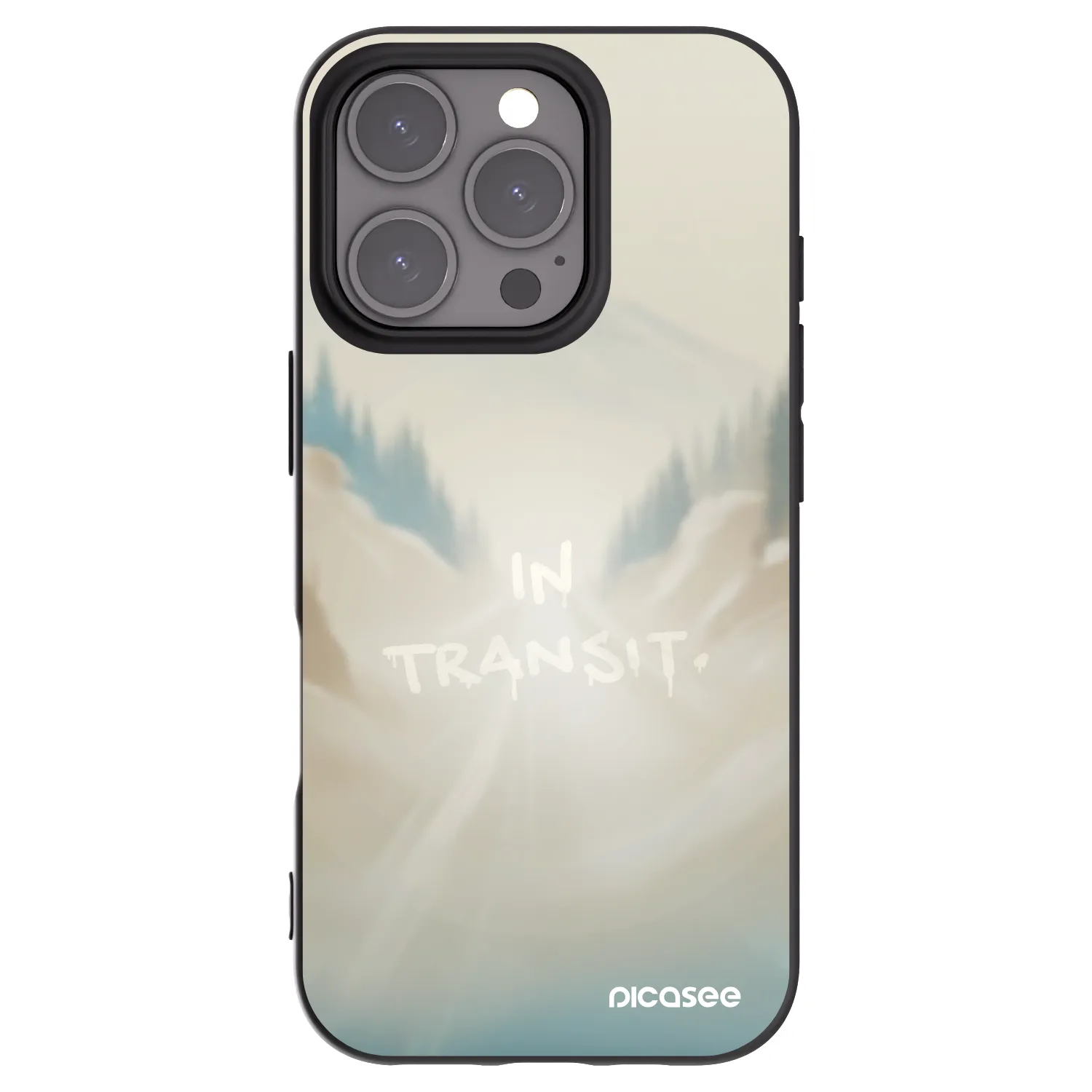 Picasee silikónový čierny obal pre Apple iPhone 16 Pro - IN TRANSIT