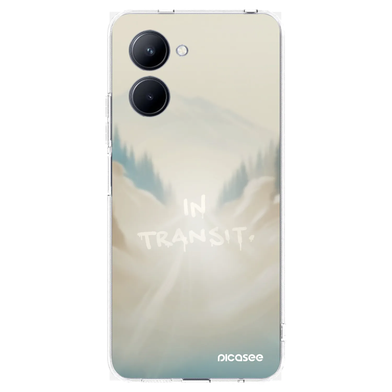 Picasee silikónový prehľadný obal pre Realme C33 (2023) - IN TRANSIT