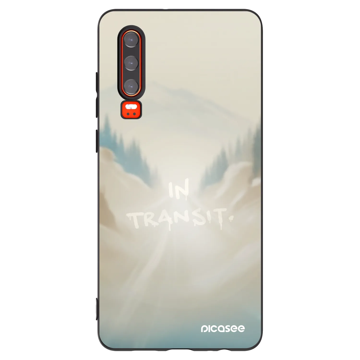 Picasee silikónový čierny obal pre Huawei P30 - IN TRANSIT