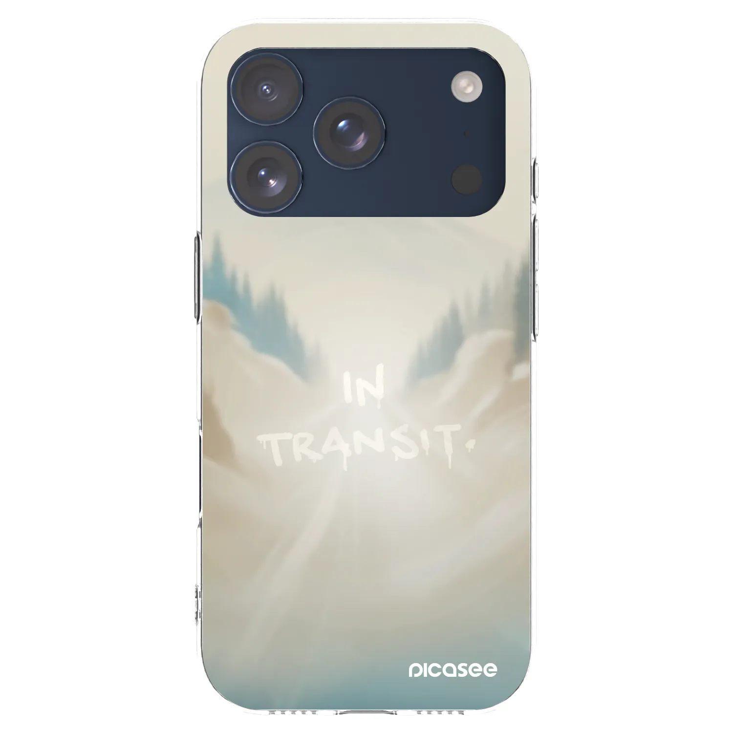 Picasee silikónový prehľadný obal pre Apple iPhone 17 Pro - IN TRANSIT