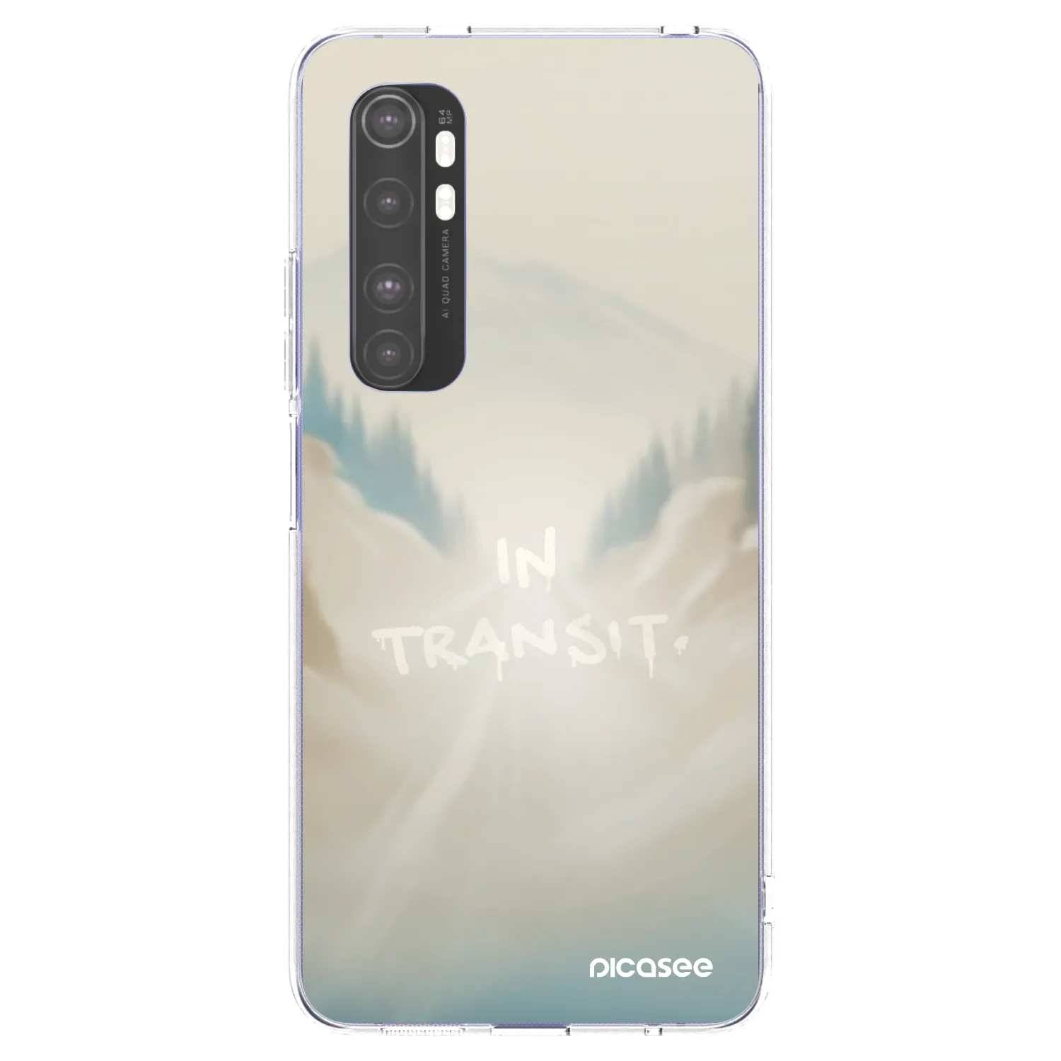 Picasee silikónový prehľadný obal pre Xiaomi Mi Note 10 Lite - IN TRANSIT
