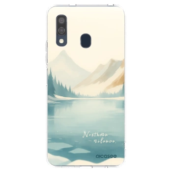 Picasee silikónový prehľadný obal pre Samsung Galaxy A40 A405F - NOTHERN SILENCE