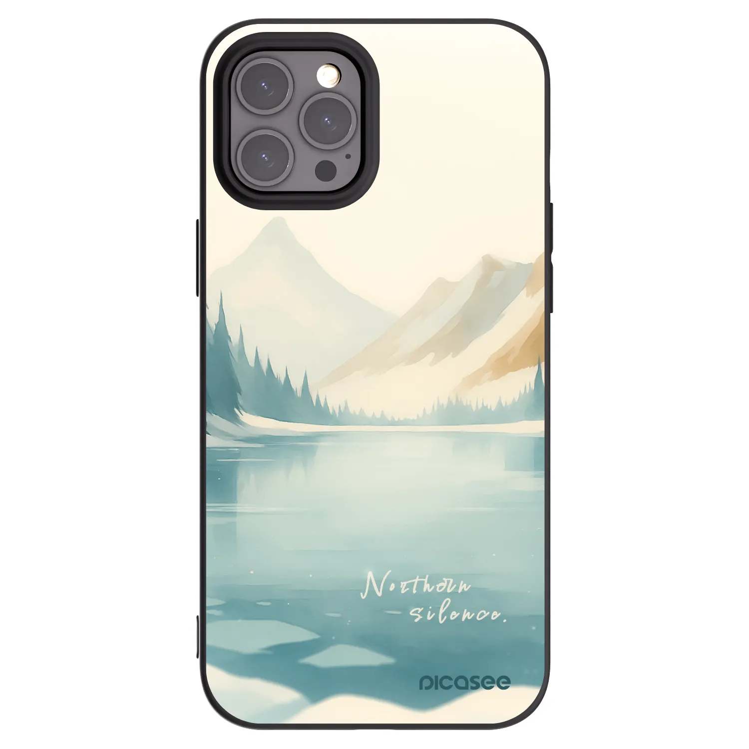 Picasee silikónový čierny obal pre Apple iPhone 12 Pro Max - NOTHERN SILENCE