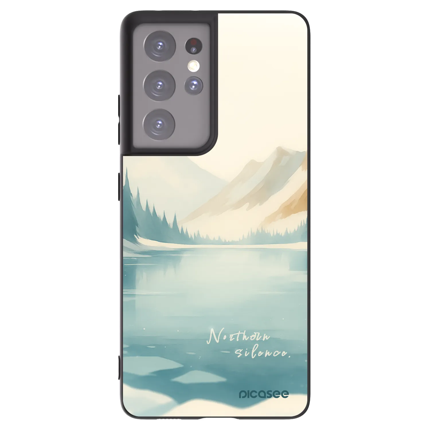 Picasee silikónový čierny obal pre Samsung Galaxy S21 Ultra 5G G998B - NOTHERN SILENCE