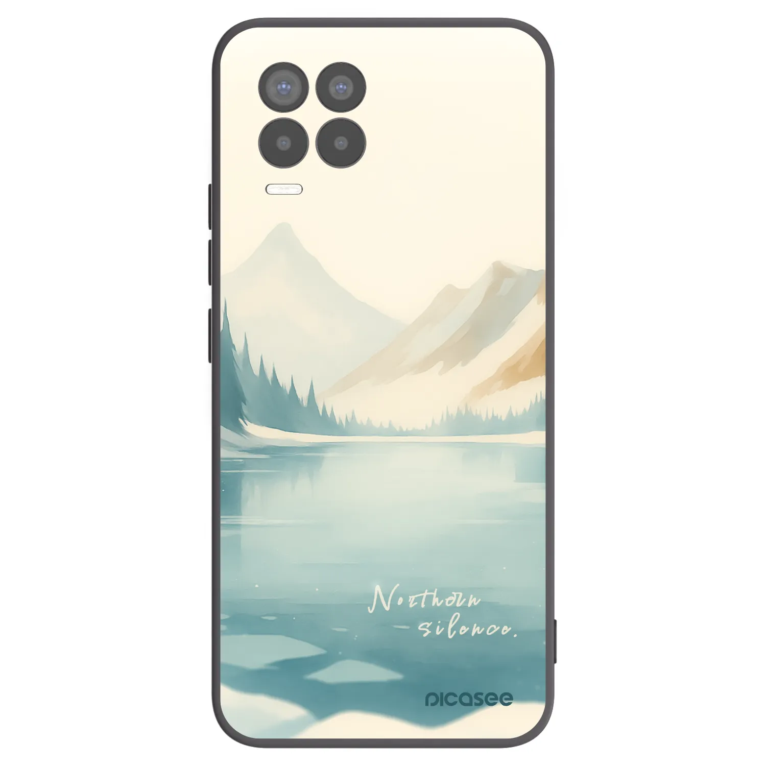 Picasee silikónový čierny obal pre Realme 8 4G - NOTHERN SILENCE